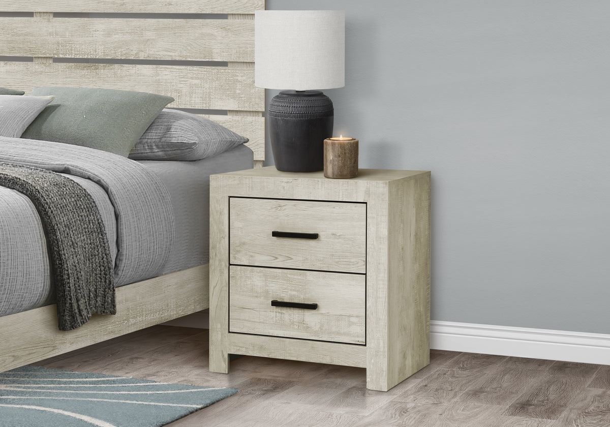 Sicily 2 Drawer & Bleached Oak Nightstand | Ortholuxe Home