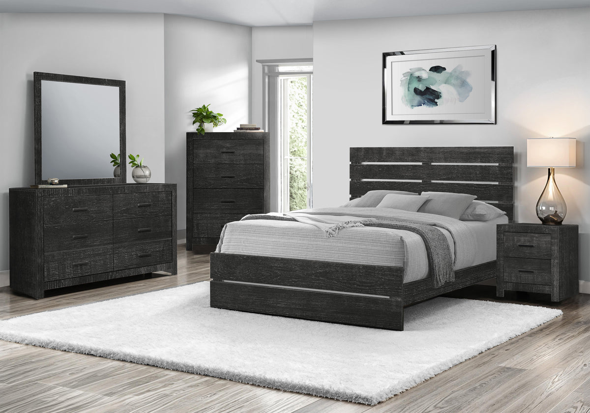 Sicily Graphite Grey Wood Bedroom Set | Ortholuxe Home