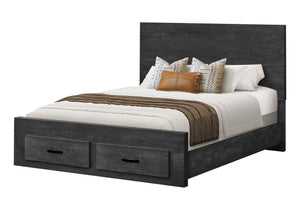 Palermo Graphite Grey Wood 2 Drawers Bedroom Set | Ortholuxe Home - Photo 2