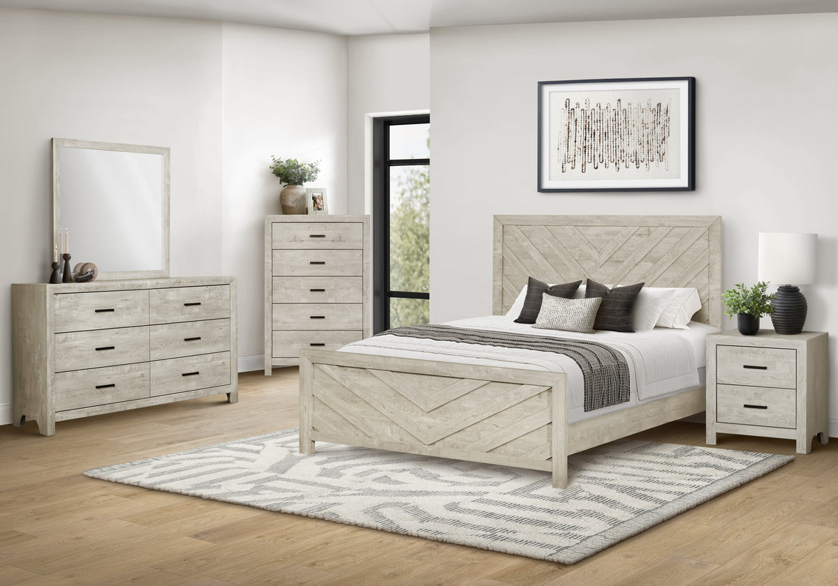 Trieste Bleached Oak Bedroom Set | Ortholuxe Home