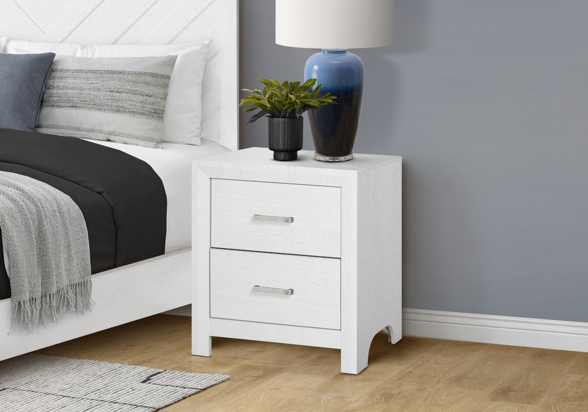Trieste 2 Drawer & White Oak Nightstand | Ortholuxe Home