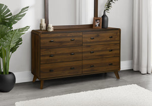 Bergamo 6 Drawer Dresser & Walnut Bedroom Set | Ortholuxe Home