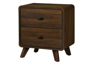 Bergamo 2 Drawer & Walnut Nightstand | Ortholuxe Home - Photo 2