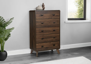 Bergamo 5 Drawer Chest & Walnut Bedroom Set | Ortholuxe Home