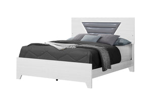 Parma LED Light Grey PU Bedroom Set | Ortholuxe Home - Photo 2