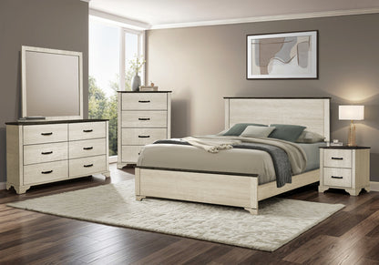 Turin Bleached Oak & Oak Bedroom Set | Ortholuxe Home
