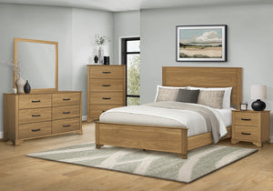 Turin Medium Oak Bedroom Set | Ortholuxe Home