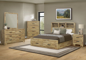 Pisa Medium Oak Wood Bedroom Set | Ortholuxe Home