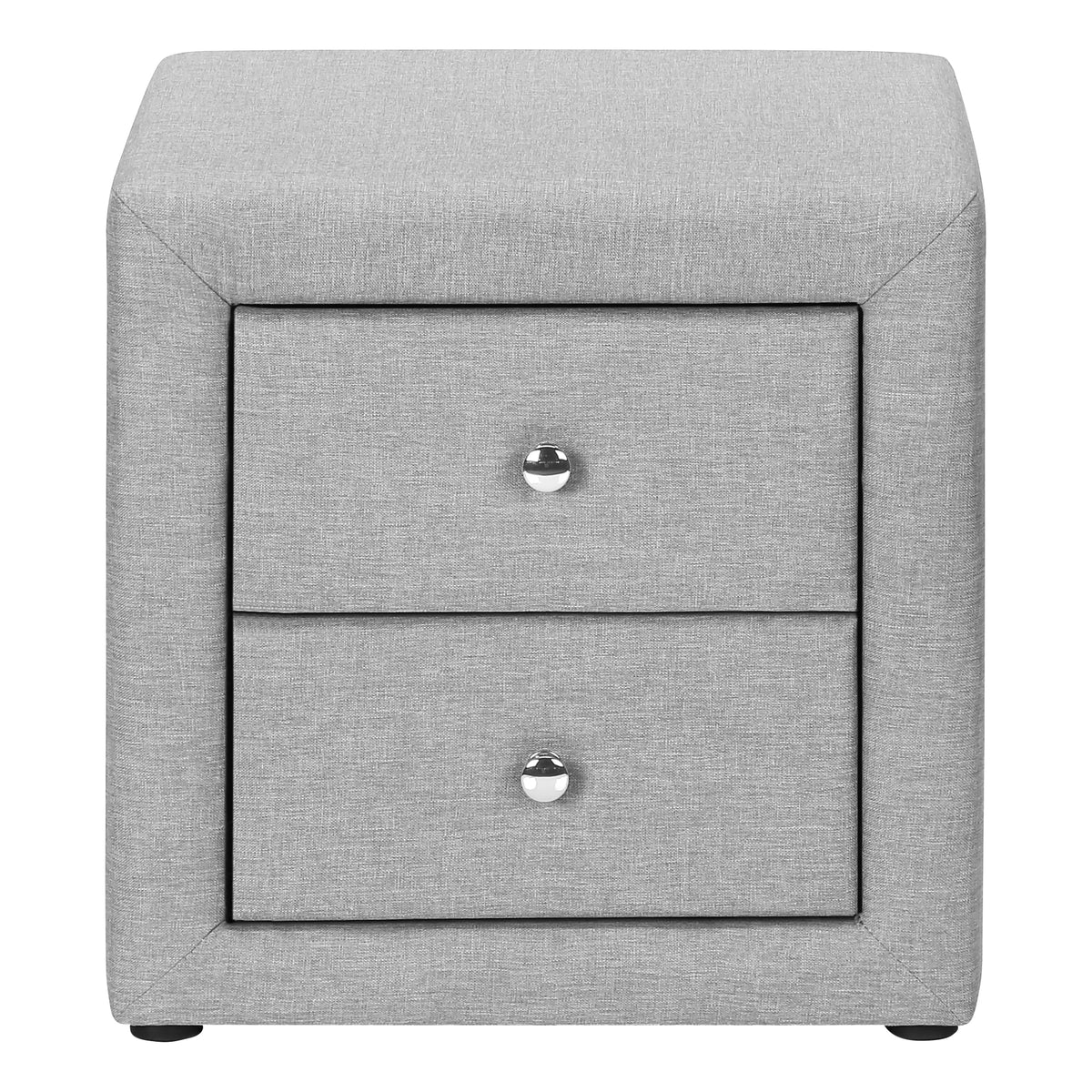 Aurora Grey Linen Nightstand | Ortholuxe Home - Photo 5