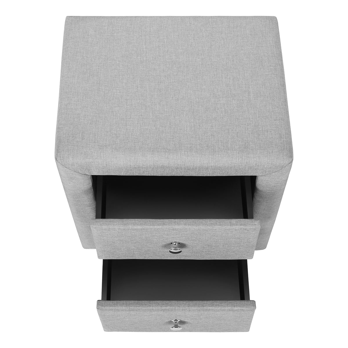 Aurora Grey Linen Nightstand | Ortholuxe Home - Photo 8