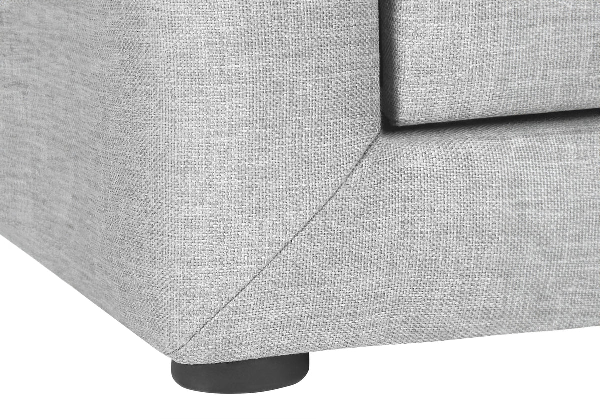 Aurora Grey Linen Nightstand | Ortholuxe Home - Photo 11
