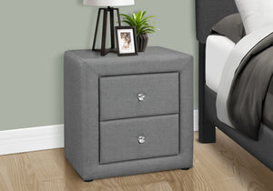 Aurora Grey Linen Nightstand | Ortholuxe Home - Photo 2
