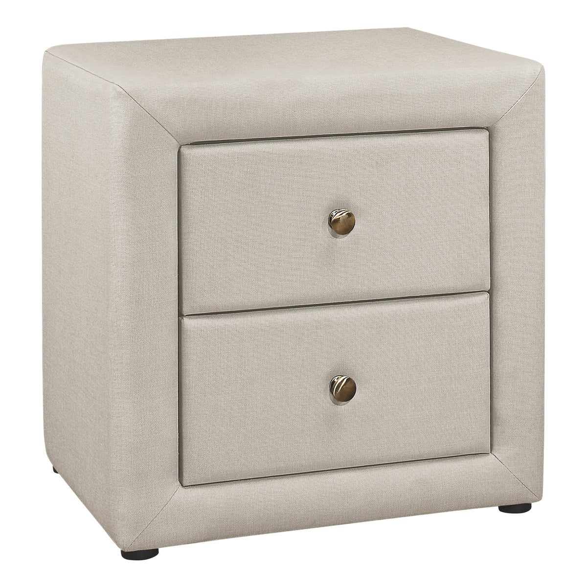 Aurora Beige Linen Nightstand | Ortholuxe Home - Photo 3