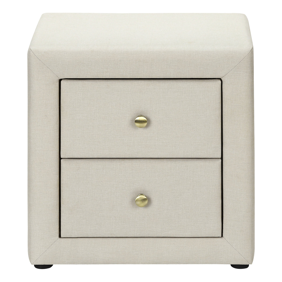 Aurora Beige Linen Nightstand | Ortholuxe Home - Photo 5
