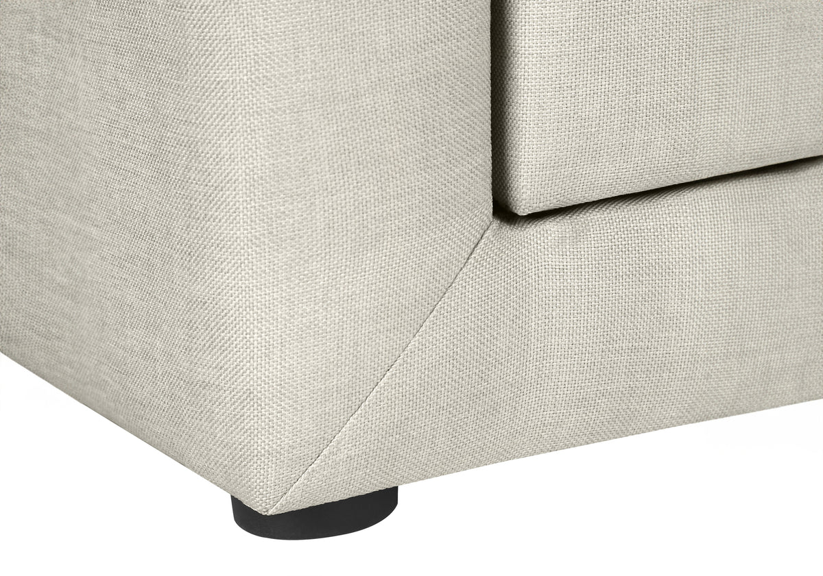 Aurora Beige Linen Nightstand | Ortholuxe Home - Photo 11
