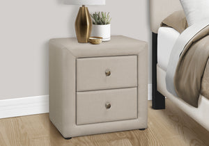 Aurora Beige Linen Nightstand | Ortholuxe Home - Photo 2