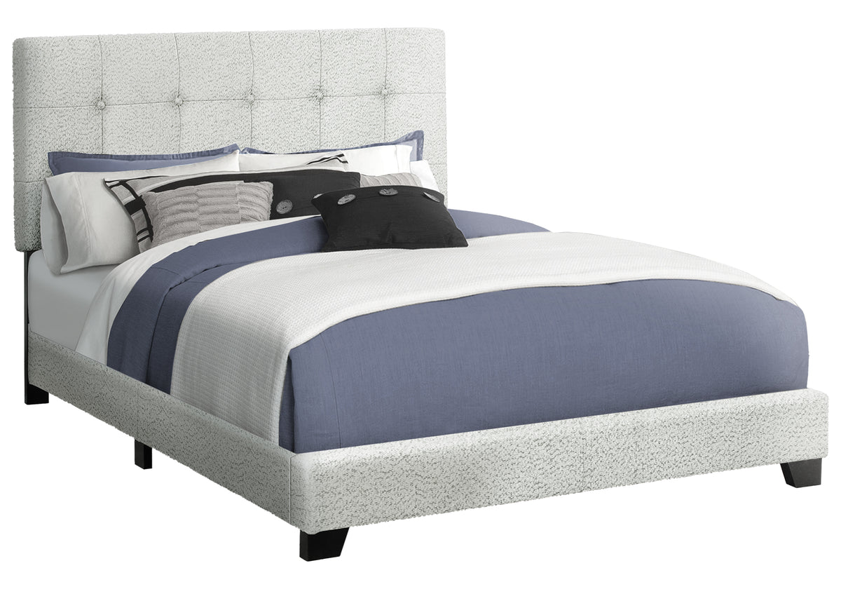 Milano Light Grey Boucle Fabric Bed | Ortholuxe Home - Photo 2