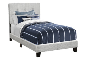 Milano Light Grey Boucle Fabric Bed | Ortholuxe Home - Photo 2