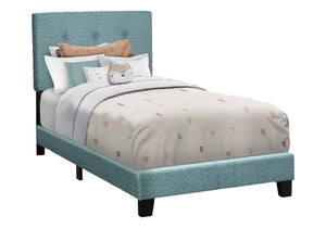 Milano Light Blue Boucle Fabric Bed | Ortholuxe Home - Photo 2