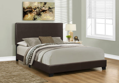 Oslo Dark Brown Leather-Look Bed | Ortholuxe Home
