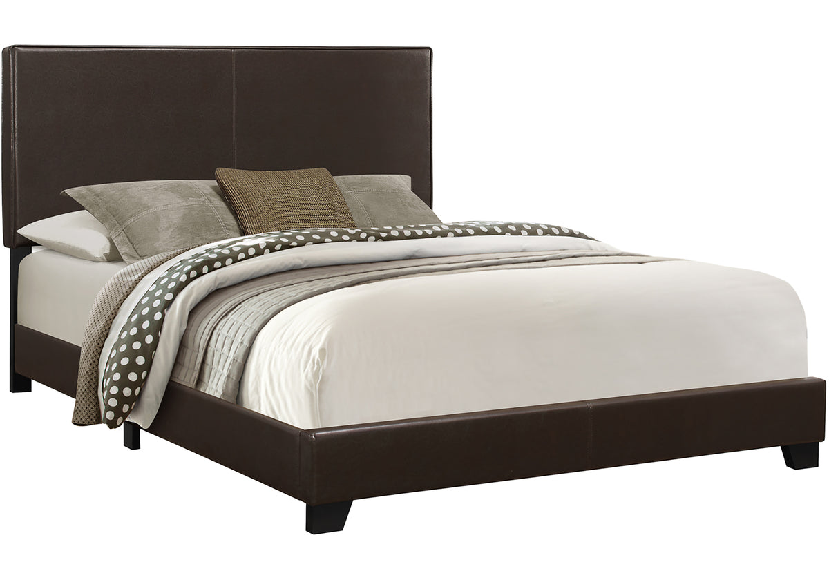 Oslo Dark Brown Leather-Look Bed | Ortholuxe Home - Photo 2