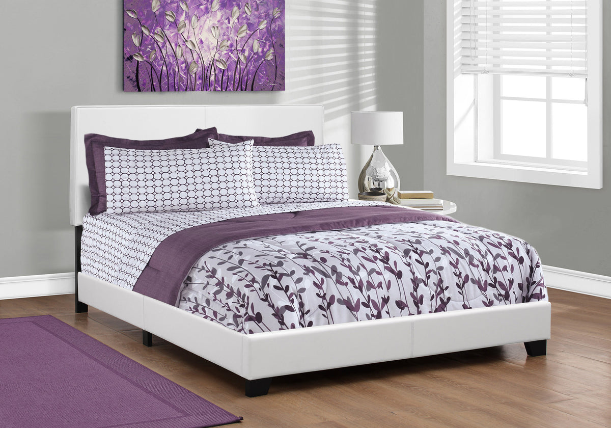 Oslo White Leather-Look Bed | Ortholuxe Home
