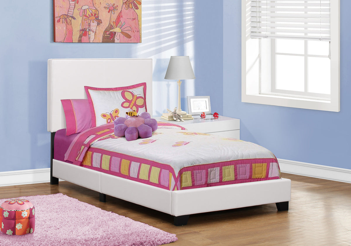 Oslo White Leather-Look Bed | Ortholuxe Home