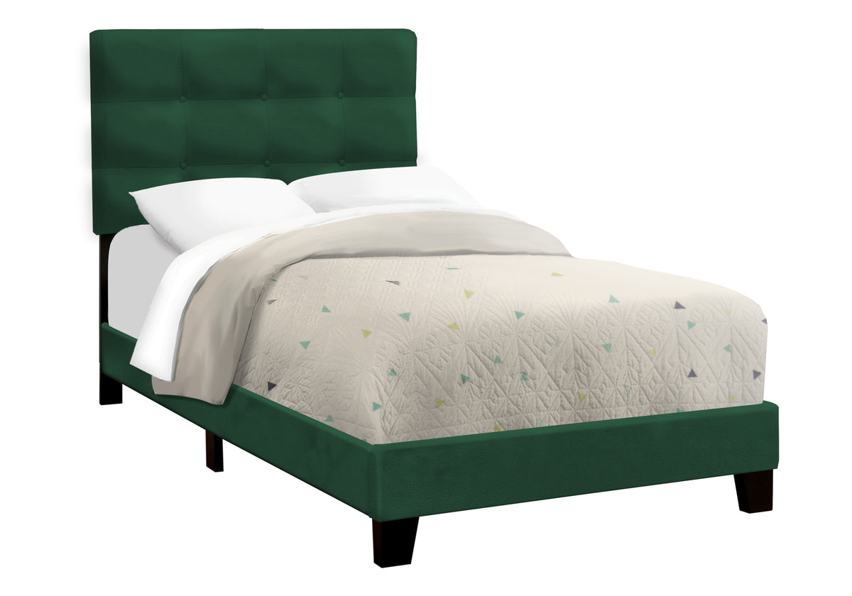 Oslo Green Velvet Bed | Ortholuxe Home - Photo 2