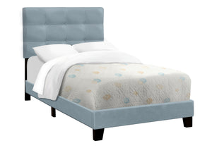 Oslo Steel Blue Velvet Bed | Ortholuxe Home - Photo 2