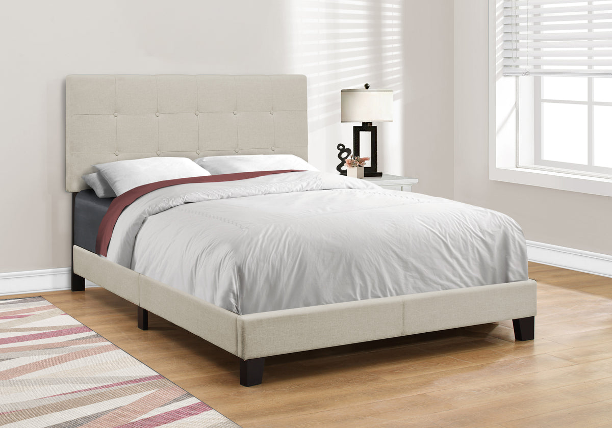 Verona Beige Linen Bed | Ortholuxe Home