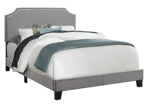 Verona Grey Linen Bed with Chrome Trim | Ortholuxe Home - Photo 2