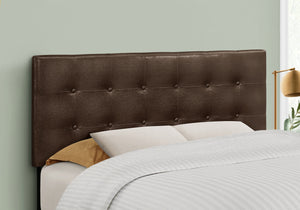 Belle Brown Leather-Look Headboard Only Bed | Ortholuxe Home