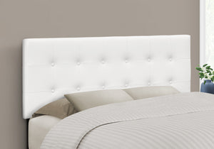 Belle White Leather-Look Headboard Only Bed | Ortholuxe Home