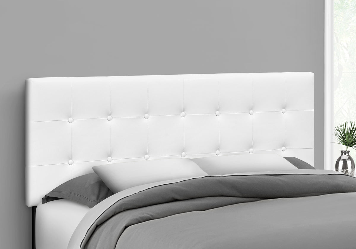 Belle White Leather-Look Headboard Only Bed | Ortholuxe Home