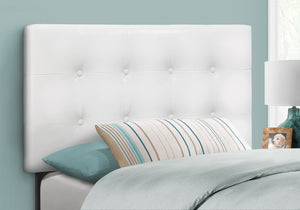 Belle White Leather-Look Headboard Only Bed | Ortholuxe Home