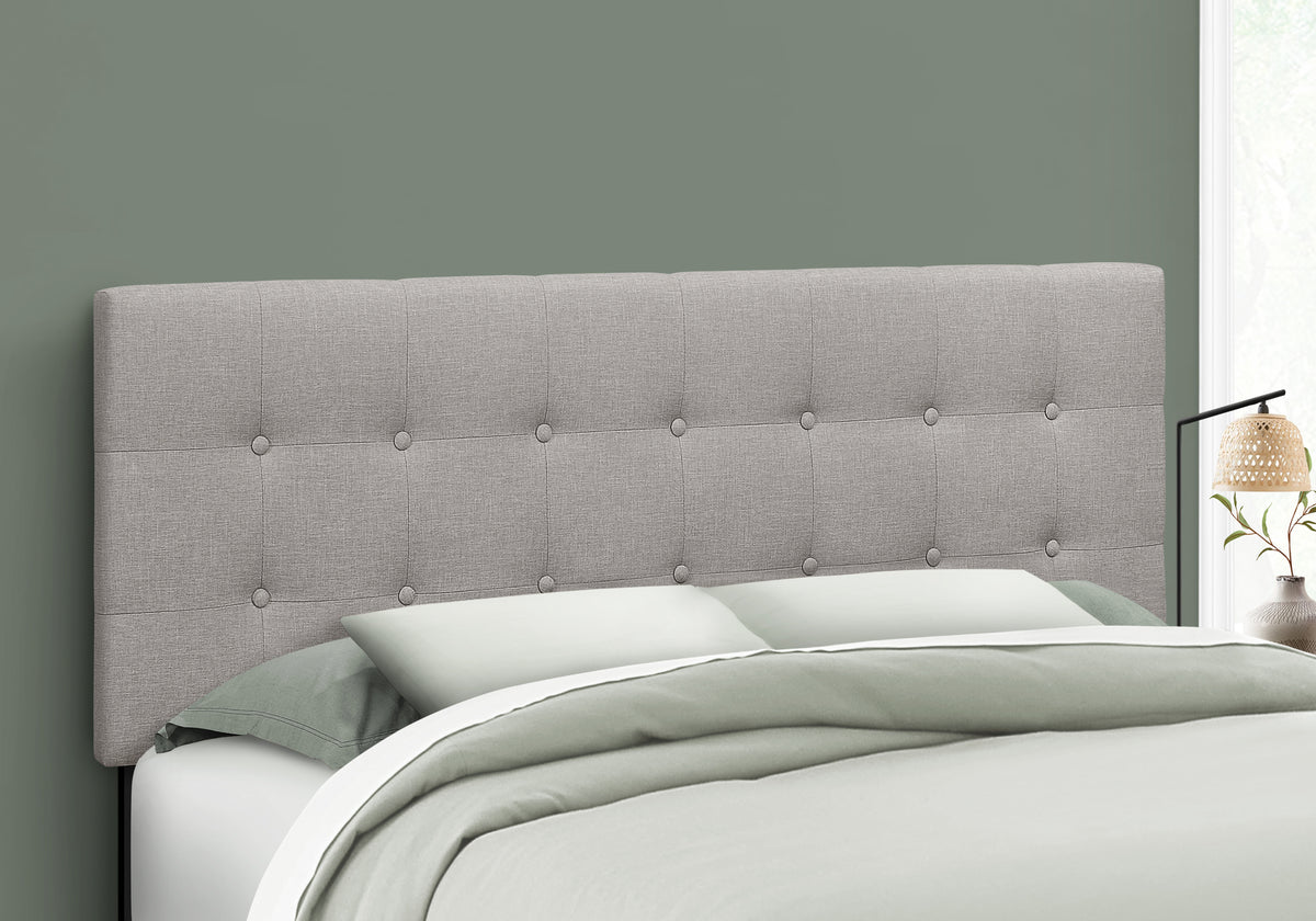 Belle Grey Linen Headboard Only Bed | Ortholuxe Home