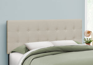 Belle Beige Linen Headboard Only Bed | Ortholuxe Home