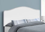Celeste White Leather-Look Headboard Only Bed | Ortholuxe Home