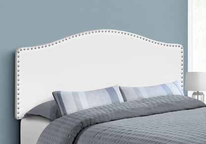 Celeste White Leather-Look Headboard Only Bed | Ortholuxe Home