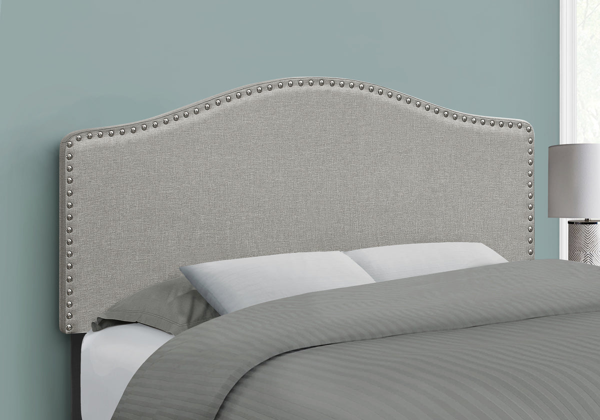 Celeste Grey Linen Headboard Only Bed | Ortholuxe Home