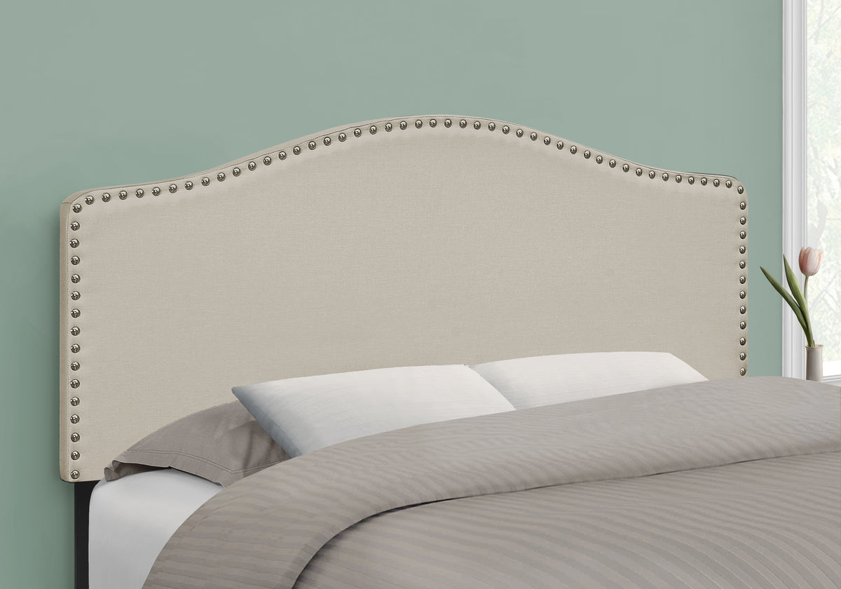 Celeste Beige Linen Headboard Only Bed | Ortholuxe Home