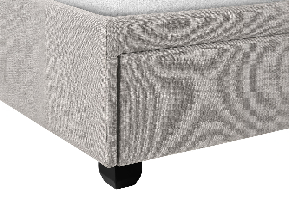 Dahlia Grey Linen Bed with 2 Storage Drawers | Ortholuxe Home - Photo 9