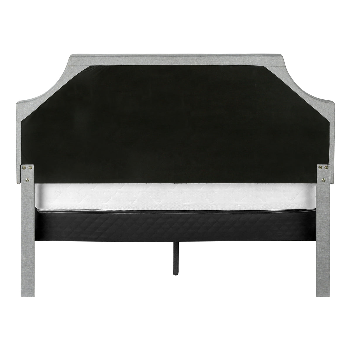 Estella Grey Linen Bed with Chrome Metal Legs | Ortholuxe Home - Photo 5