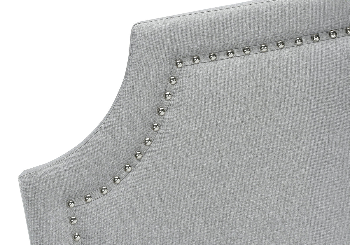 Estella Grey Linen Bed with Chrome Metal Legs | Ortholuxe Home - Photo 7