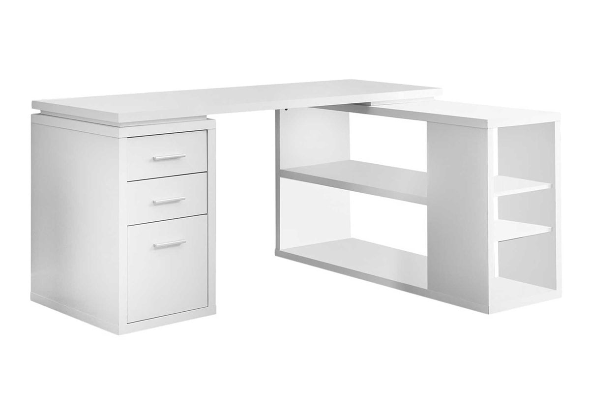 Juniper White Left or Right Facing Corner Computer Desk | Ortholuxe Home - Photo 2