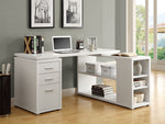Juniper White Left or Right Facing Corner Computer Desk | Ortholuxe Home