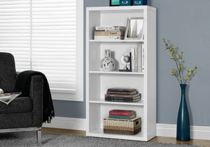 Lyra White Bookcase with Adjustable Shelves | Ortholuxe Home