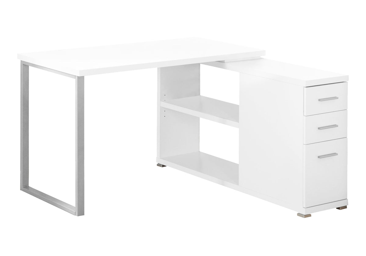 Riviera White Left or Right Facing Corner Computer Desk | Ortholuxe Home - Photo 2