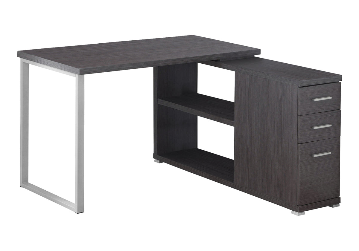 Riviera Grey Left or Right Facing Corner Computer Desk | Ortholuxe Home - Photo 2