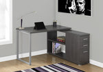 Riviera Grey Left or Right Facing Corner Computer Desk | Ortholuxe Home